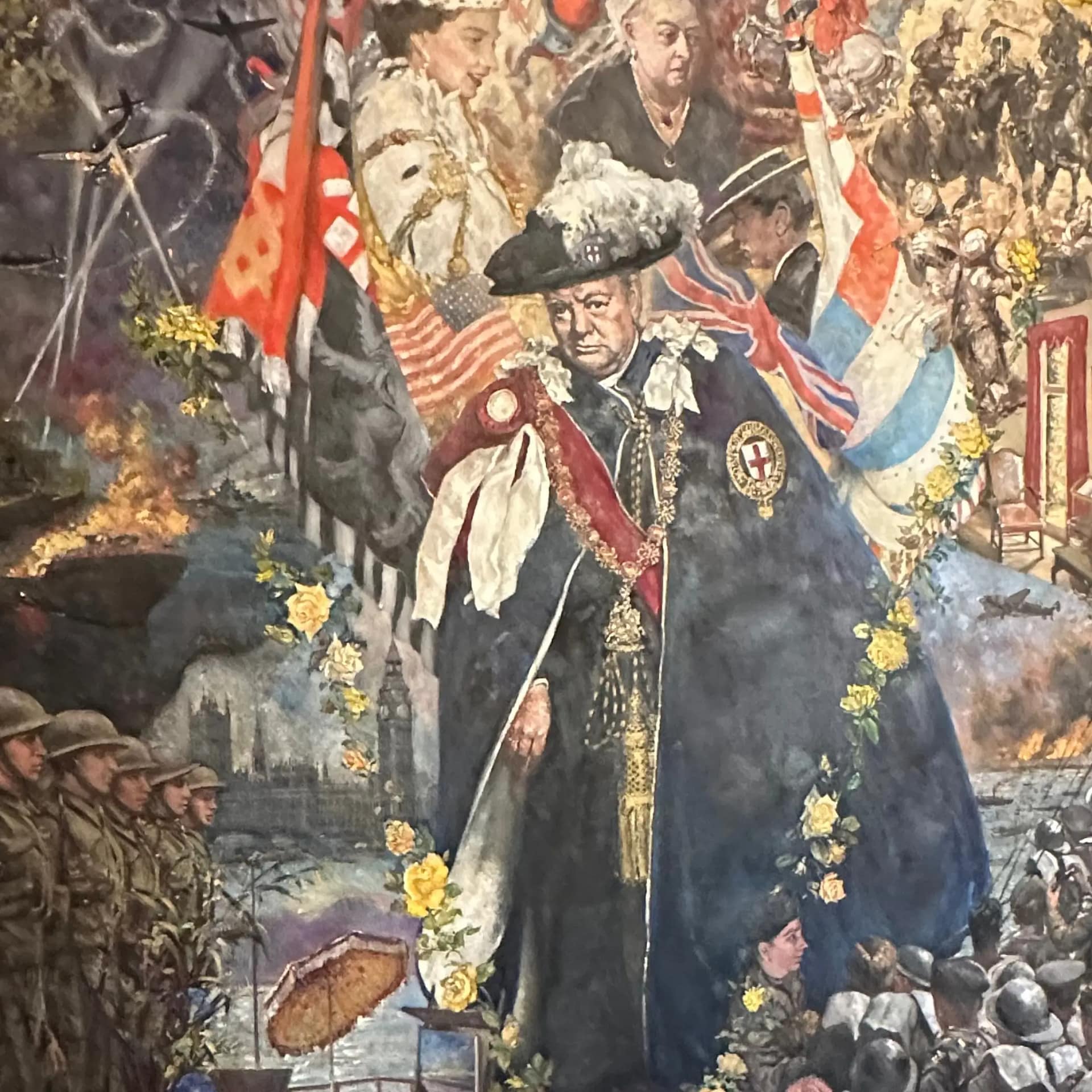 Churchill's life is immortalized in this painting