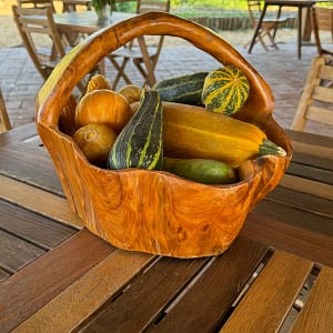 Vegetables are picked as needed by the restaurants