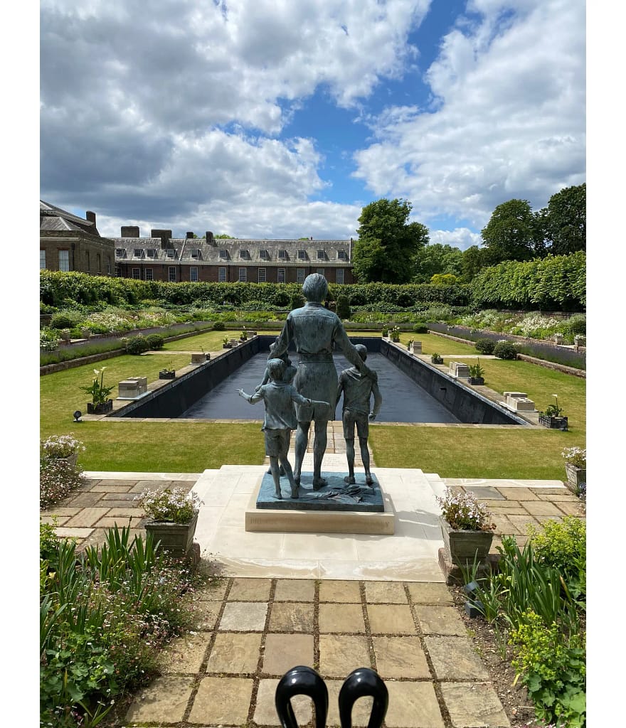 The back view of Princess Diana Memorial at Kensington